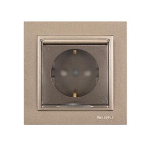 DESPINA CHILDPROOF SOCKET OUTLET EARTHED WITH COVER LIGHT FUME