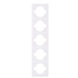 5 GANG VERTICAL FRAME WHITE