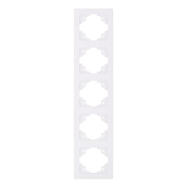 5 GANG VERTICAL FRAME WHITE