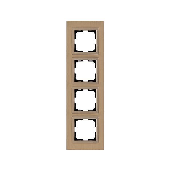 STYLE 4 GANG FRAME BRONZE ALUMINIUM