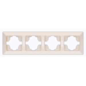 4 GANG HORIZONTAL FRAME  CREAM