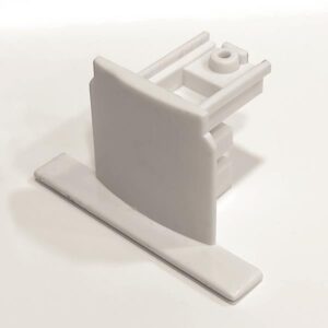 RAIL RECESSED 4 LINES TERMINAL WHITE