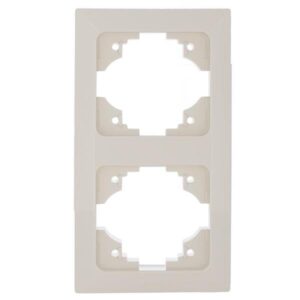 2 GANG VERTICAL FRAME CREAM