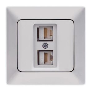 2 GANG CAT 6 DATA SOCKET-RJ45 SILVER