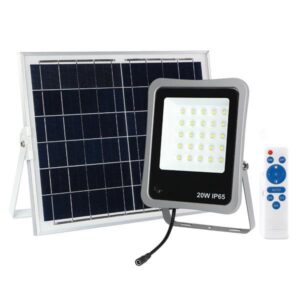 PROJECTOR LED SMD SOLAR 20W IP65 4000K BLACK PLUS
