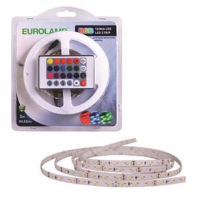 LED STRIP 3 METRES 10W + POWER SUPPLY + CONTROL 12V RGB IP20 BLISTER VALUE