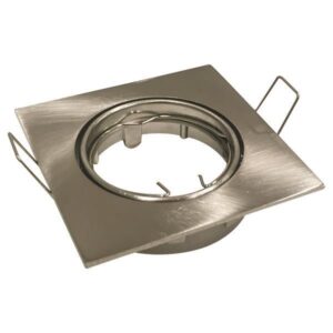 SPOT RECESSED MOVABLE ALUMINUM SQUARE PAR16 SATIN NICKEL