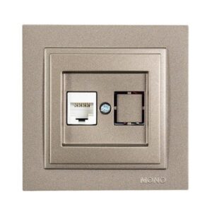 DESPINA DATA SOCKET OUTLET (RJ45 CAT 6) LIGHT FUME