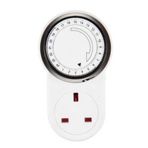 UK TIMER SWITCH 24H 13A 240V WITH SHUTTER PROTECTION IP20