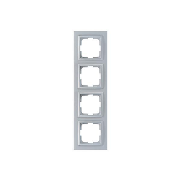DESPINA 4 GANG FRAME SILVER