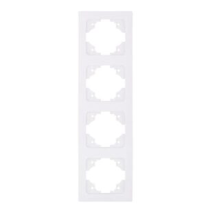 4 GANG VERTICAL FRAME WHITE