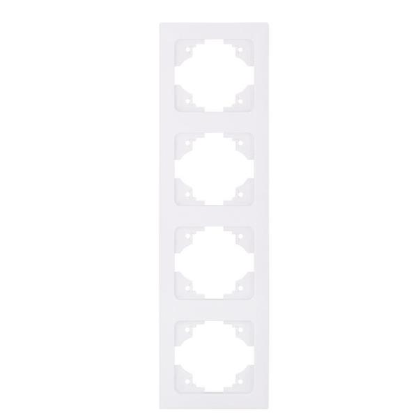 4 GANG VERTICAL FRAME WHITE