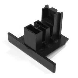 RAIL RECESSED 4 LINES TERMINAL BLACK