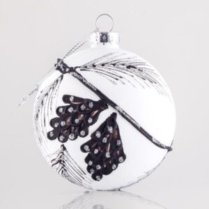 WHITE GLASS BALL