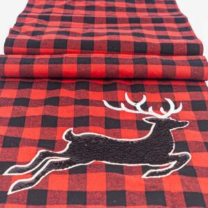 TABLE RUNNER RED CHECKED