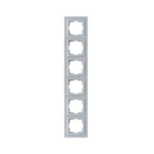 DESPINA 6 GANG FRAME SILVER
