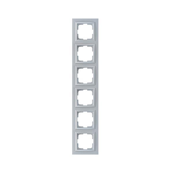 DESPINA 6 GANG FRAME SILVER
