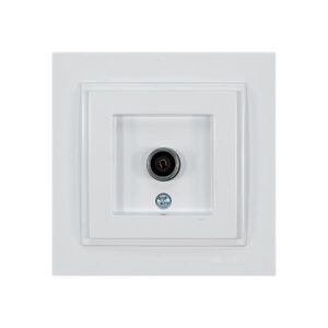 DESPINA TV SOCKET OUTLET - THROUGH LINE WHITE
