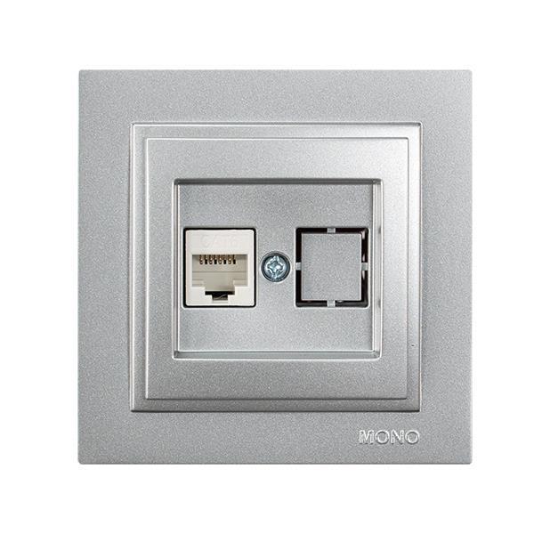 DESPINA DATA SOCKET OUTLET RJ45 CAT 6 SILVER DESPINA DATA SOCKET OUTLET RJ45 CAT 6 SILVER