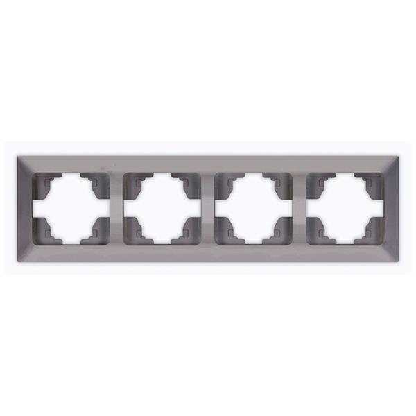 4 GANG HORIZONTAL FRAME  SMOKED