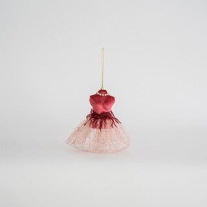 VELVET HANGING DREES WITH TULLE