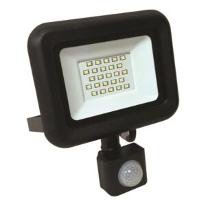 PROJECTOR LED SMD WITH ROTADED MOVEMENT DETECTOR 20W BLACK IP44 6500K PLUS