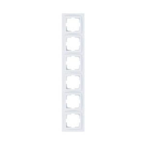 DESPINA 6 GANG FRAME WHITE