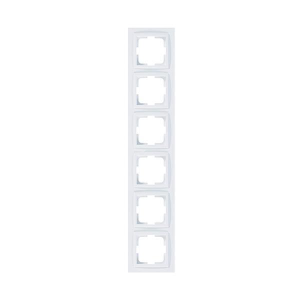 DESPINA 6 GANG FRAME WHITE