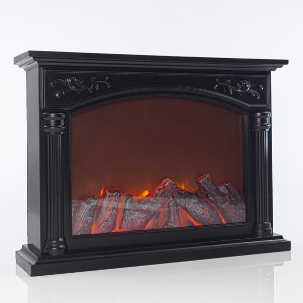 PLASTIC BLACK FIREPLACE WITH FLAME EFFECT PLASTIC BLACK FIREPLACE WITH FLAME EFFECT