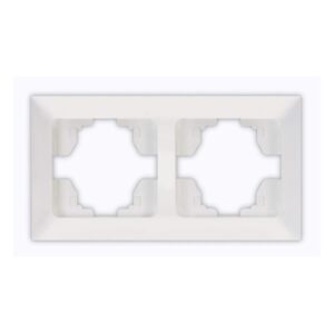 2 GANG HORIZONTAL FRAME WHITE