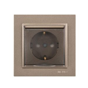 DESPINA CHILDPROOF SOCKET OUTLET EARTHED SCREW TYPE LIGHT FUME