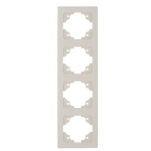 4 GANG VERTICAL FRAME CREAM