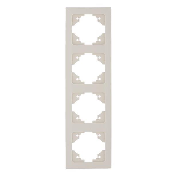 4 GANG VERTICAL FRAME CREAM 4 GANG VERTICAL FRAME CREAM