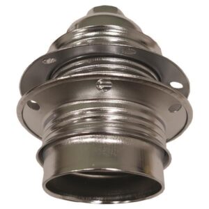 LAMPHOLDER METAL 2 RINGS CHROME E27