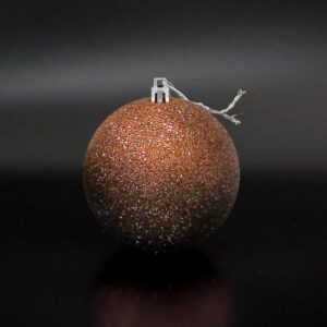 PLASTIC BROWN BALLS WITH GLITTER