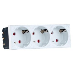 SOCKET SCHUKO TRIPLE 16A
