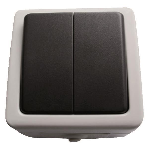 SURFACE A/R K/R SWITCH OUTDOOR  GREY IP54
