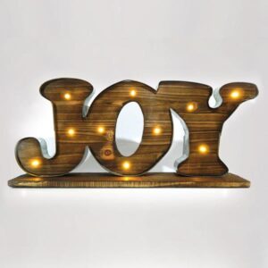 WOODEN LIGHTED INSCRIPTION "JOY"