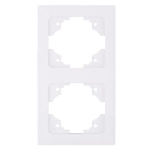 2 GANG VERTICAL FRAME WHITE