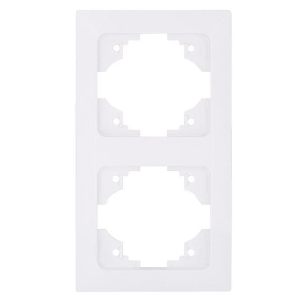 2 GANG VERTICAL FRAME WHITE