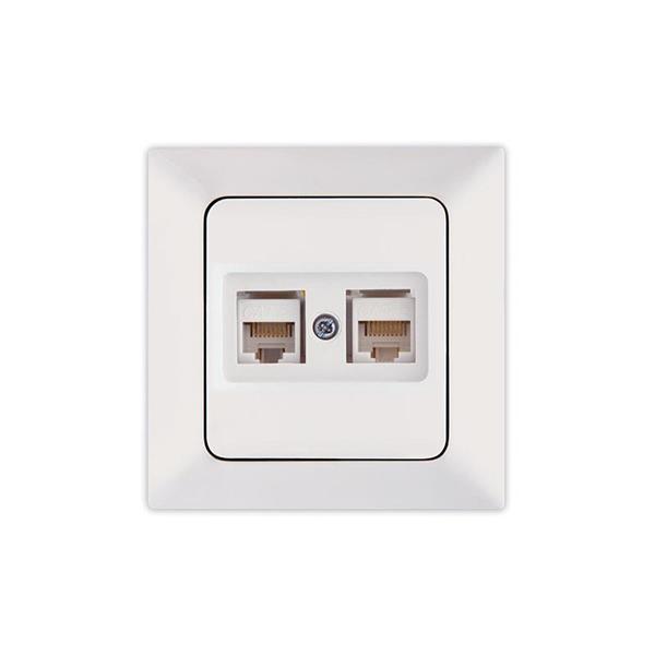 2 GANG CAT 6 DATA SOCKET-RJ45 WHITE 2 GANG CAT 6 DATA SOCKET-RJ45 WHITE