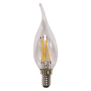 LED LAMP C37 TIP CROSSED FILAMENT 4.5W E14 2700K 220-240V DIMMABLE