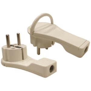 PLUG SCHUKO MALE SLIM RIGHT ANGLE WHITE 16Α 220-240V