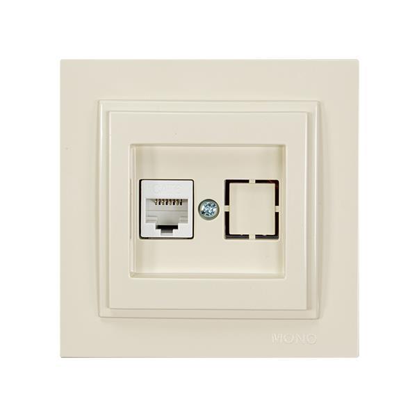 DESPINA DATA SOCKET OUTLET RJ45 CAT 6 CREAM