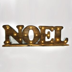 WOODEN LIGHTED INSCRIPTION "NOEL"
