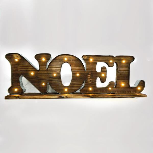 WOODEN LIGHTED INSCRIPTION "NOEL"