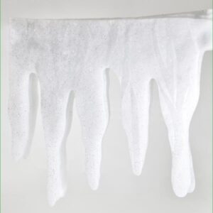 STALACTITES WITH SILVER GLITTER