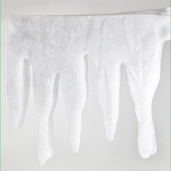 STALACTITES WITH SILVER GLITTER STALACTITES WITH SILVER GLITTER