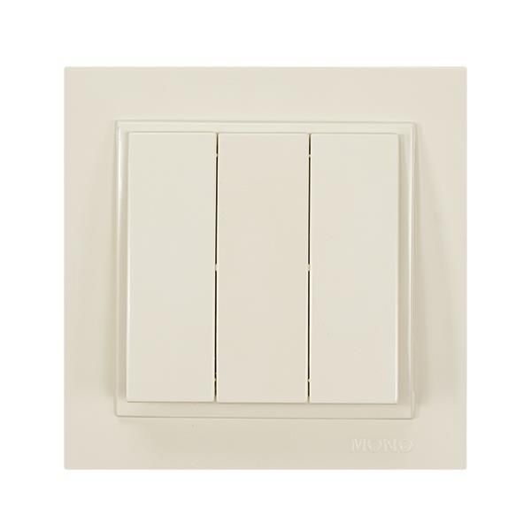 DESPINA TRIPLE SWITCH 3 GANG 1 WAY CREAM