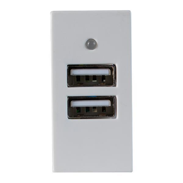SOCKET SIMPLE WITH 2 USBs 5V 2X2